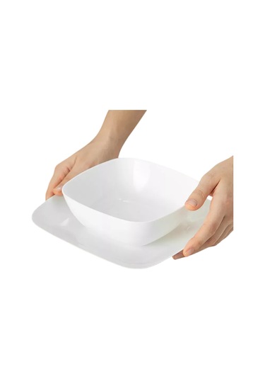 Al' Ternatıva Plastik Tabak Seti 8 Adet. 330755126 Beyaz