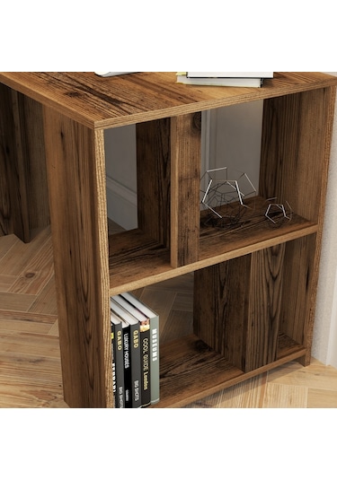Variant Lima Çalışma Masası Ve Kitaplık Takımı - Ceviz / Ceviz