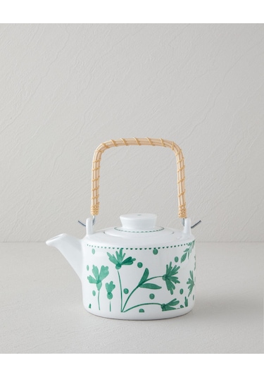 English Home Mintopia Porselen Demlik 850 Ml Beyaz - Yeşil Beyaz - Yeşil