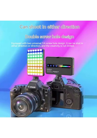 Gajeena M160 Yeni Uzun Tip Rgb Işık: 138 Led, 2700k-6500k Renk Sıcaklığı, %95+ Crı, 1800mah Pil Ve Klem İle Evrensel Işıklandırma Siyah