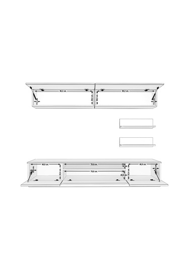 Decoraktiv Trendstyle 5 Slm Tv Ünitesi Tv Sehpası Beyaz - Siyah