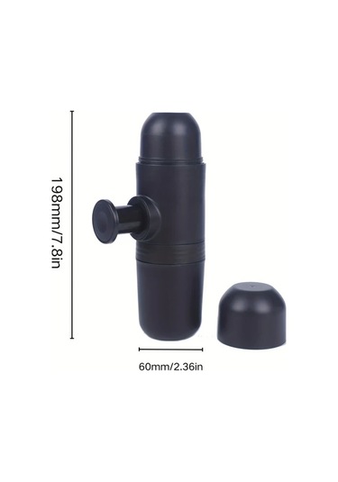 Honeybeeshop Manuel Espresso Makinesi Elektriksiz Taşınabilir Kamp Seyahat İçin Siyah Siyah