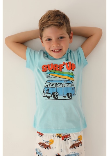 Rolypoly California Beach Açık Mavi Erkek Çocuk Bermuda Takım 5274-42969 Açık Mavi