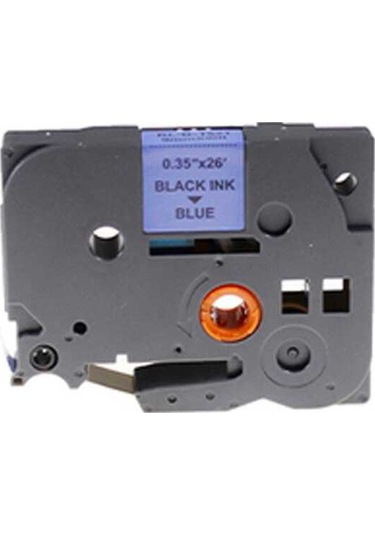 Brother P-touch Tze-521 Muadil Mavi Üzerine Siyah Etiket 9mm X 8m 1