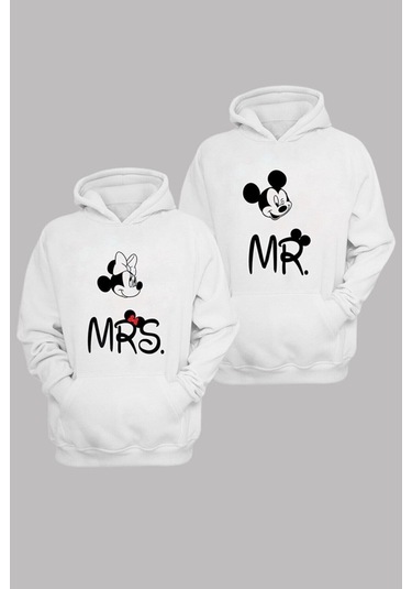 Unisex Siyah Brooklyn Baskılı Kapüşonlu Sweatshirt Kahverengi