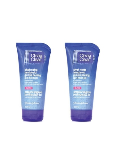 Clean & Clear Siyah Nokta Temizleyici Günlük Peeling Krem Jel 2 x 150 ML