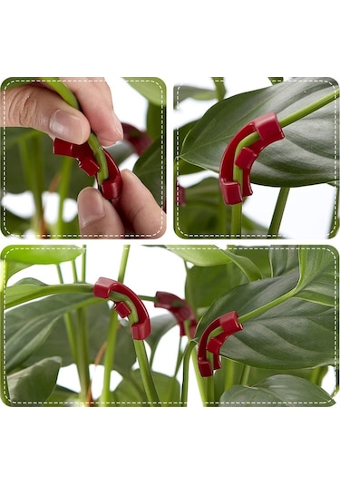 Sones 20'si 1 Arada Y0082 90 Derece Bitki Bükücü Yardımcı Cihaz Bahçe Bitki Aleti Kırmızı