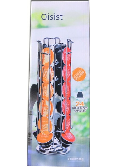 Mufunye Döner 24'lü Nescafé Dolce Gusto Kapsül Rafı, Mutfak Organize Edici, Dayanıklı Malzeme, Hızlı Erişim Ystorage Yz1314-1 Diğer