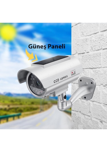 DailyLink Hırsız Caydırıcı Güneş Enerjili Sahte Kamera LED Işık
