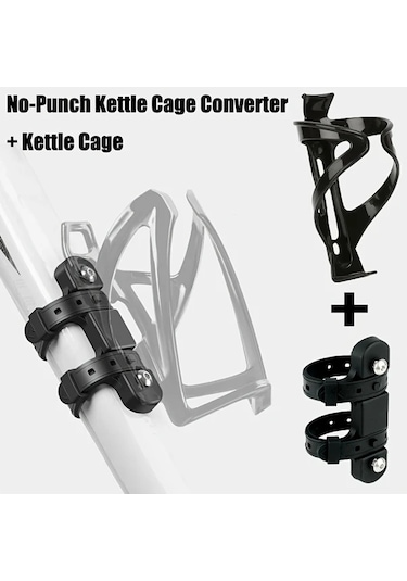 Dashanshop 2 Adet Delme Gerektirmeyen Bisiklet Matarası Kafesi + Kulp, Beyaz, Uzun Mesafe Bisiklet Aksesuarları Beyaz