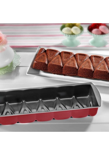 Papilla Eyfel 34 Cm Yanmaz Yapışmaz Teflon Baton Kek Kalıbı Kırmı