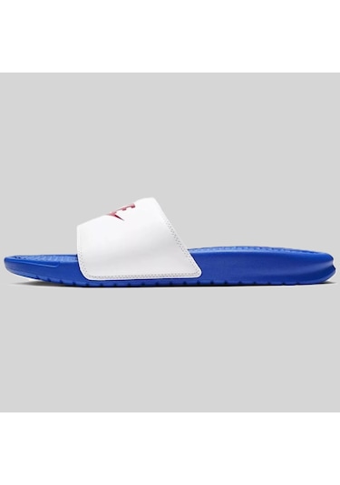 Nike Futura Benassi Slide Blue-white-red Unisex Mavi-beyaz Terlik Tek Bantlı Mavi - Beyaz