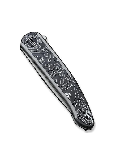 We Knife Smooth Sentinel Cf Titanium Aluminum Foil Kamp Çakı Gri - Siyah