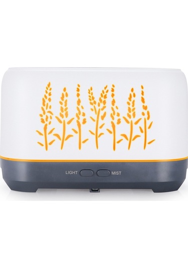 Sones Yx-1690 Ahşap Desenli Aroma Difüzörü İçi Boş Alevli Nemlendirici Beyaz