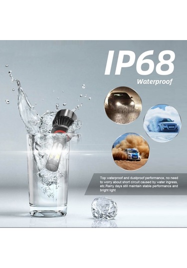 Sones 2 Adet S2 9005 / Hb3 / H10 Dc9-36v / 25w / 6000k / 2500lm Ip68 Araba Led Far Lambaları Soğuk Beyaz