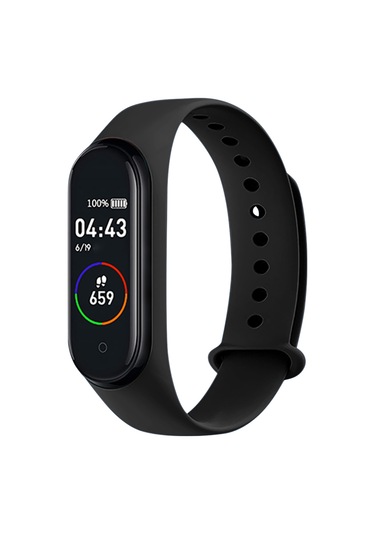 Geeroyoo Siyah M4 Akıllı Bileklik - 0.96 İnç Renkli Ekran, Adım Sayımı, Kan Basıncı, Kalp Atımı Ve Uyku İzleme, Çoklu Spor Modu, Arama Engelleme