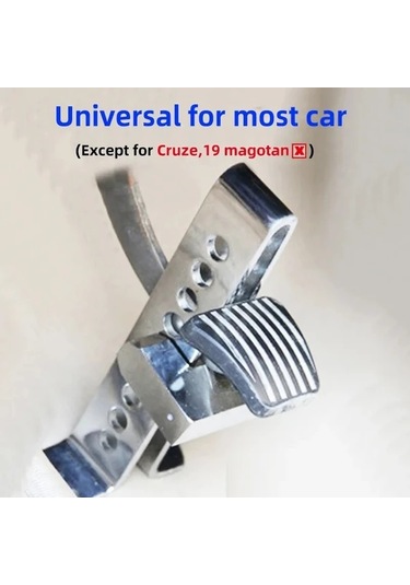 Willowhaven 1 Adet Evrensel Araç Debriyaj Kilidi Paslanmaz Çelik Çalışma Önleyici Direksiyon Fren Pedalı Emniyet Aracı Gümüş