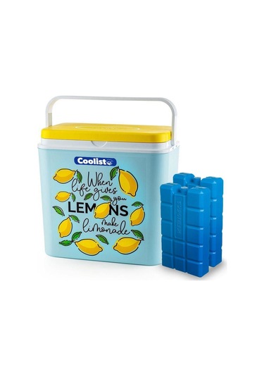 Coolist Clb24lm 24 Litre Limon Desenli Buzluk + 2 Adet 400gr. Buz Kaseti Fr Clb24lm Çok Renkli