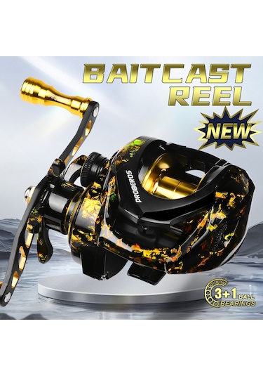 Proberos Vha120 7.2:1 Manyetik Fren Sistemli Yüksek Hızlı Baitcasting Makarası, Balıkçılık Makarası - Sağ El