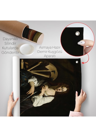 Caravaggio - İskenderiyeli Aziz Catherine Duvar Örtüsü-7386