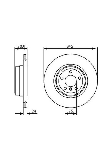 Bmw X6 E71 30d Xd 3.0 2008-2010 Bosch Arka Disk 2 Adet