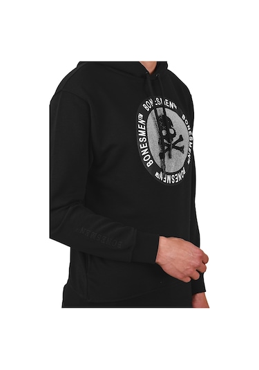 Bonesmen Erkek Kapüşonlu Sweatshirt (463015212) Siyah