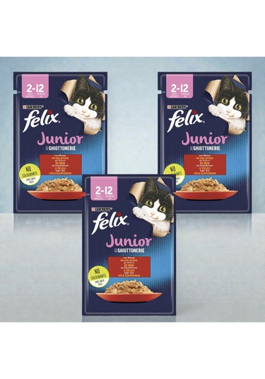 Felix Sığır Et&tavuklu Yaş Kedi Ma. 85 G X 3 Adet