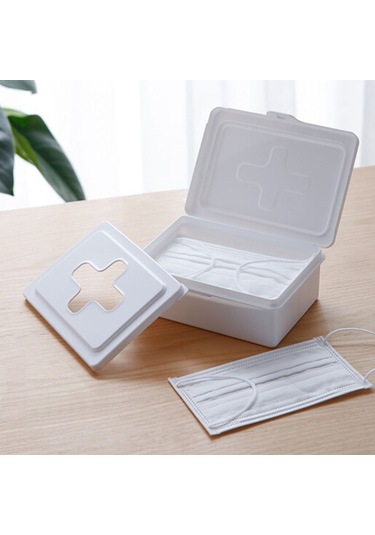 Xindoker Beyaz Çekmeceli Islak Mendil Kutusu - Güneş Gözlüğü, Maske Ve Hijyenik Ürünler İçin Toz Koruyucu Saklama Kutusu 13.2x11x7cm Beyaz