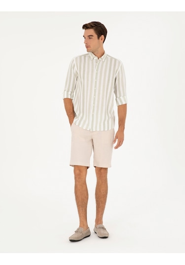 Pierre Cardin Erkek Bej Şort / Bermuda 50285713-vr011 Bej