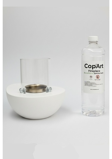 Meta Beyaz Biyoetanol Masaüstü Şömine - 1 Lt Copart Yakıt Hediye