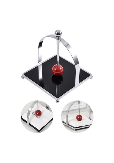 Suntek Magideal Masa Yemek Stil B Kare Peçetelik Siyah