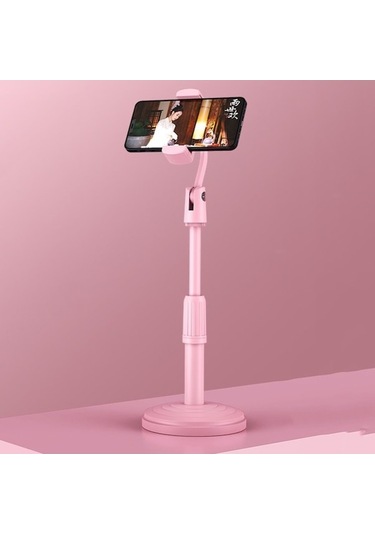 Masaüstü Standı Cep Telefonu Tablet Canlı Yayın Standı Teleskopik Disk Stand Pembe , Boyut:1 Pc - Yeşil