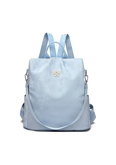 Fiyonk Büyük Kapasiteli Sırt Çantası Yeni Stil Doku Çok Amaçlı Üniversite Öğrencisi Sırt Çantası Şık Omuz Sırt Çantası Mavi Ana Resim Rengi Diğer