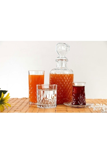 Plt Design Lav Odin 25 Parça Sofra Seti - Bardak Seti-çay-meşrubat-su Bardağı Ve Karaf