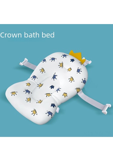 Geekyou Yeni Doğan Bebekler İçin Yükseltilmiş Geniş Beyaz Yıldız Desenli Yıkanma Yatağı - Kaymazsız, Ergonomik Ve Dayanıklı Banyo Matı