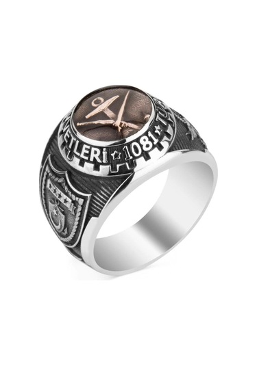 Mineli Deniz Piyade Figürlü Türk Deniz Kuvvetleri Yüzüğü