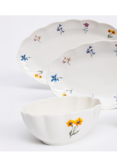 Maxx Doria Flower Bouquet 6 Kişilik 29 Parça Kahvaltı Takımı Pa2085 Beyaz