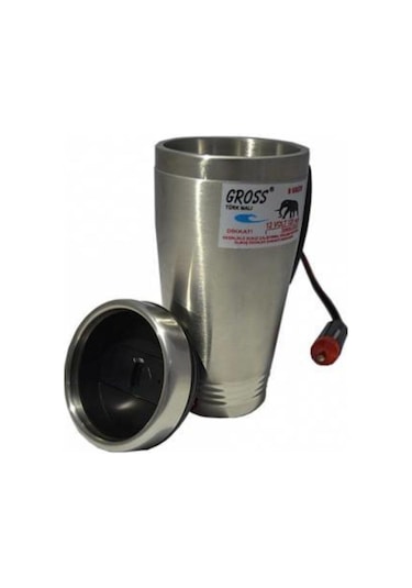 Ahmet Otomotiv Gross Fokur Fokur Kaynatan  12 V Araç Çakmak Girişli Krom Kettle