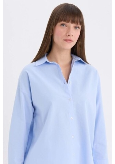 DeFacto Oversize Geniş Kalıp Basic Düz Oxford Uzun Kollu Gömlek C4597AX25SPBE40 DeFacto Oversize Geniş Kalıp Basic Düz Oxford Uzun Kollu Gömlek C4597AX25SPBE40