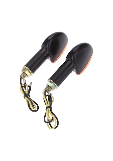 Youtek Motosiklet Sinyal Lambaları 12v 5w - 2 Uzun 2 Kısa Abs Kasa Sarı Lamba 8mm Dişli Atv/bisiklet Uyumlu