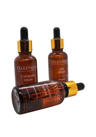 Celestique Kolajen + Leke Karşıtı + Vitamin C Serum 3 x 30 ML