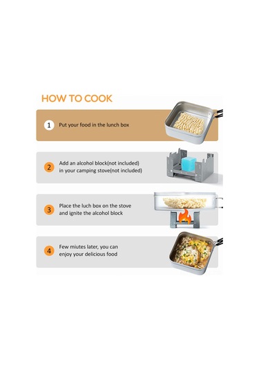 Kosona 1600ml Alüminyum Çift Kollü Yemek Kutusu - Dayanıklı, Hafif, Ev Ve Doğa İçin Uygun Gümüş