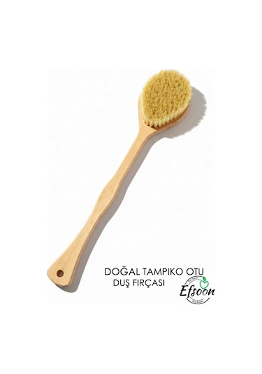 Efsoon Organics Islak ve Kuru Kullanım Kabak Lifi Sert Kıllı Sırt Fırçası Oval