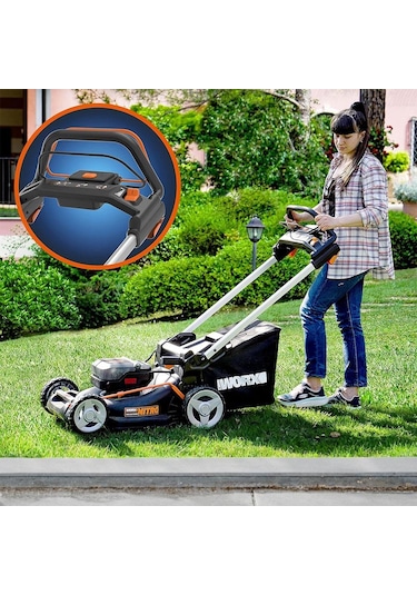 Worx WG748E 40V 4.0Ah Li-İon 46 CM Profesyonel Kömürsüz Şarjlı Çim Biçme Makinesi