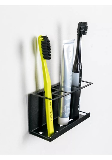 Metallux Diş Fırçası Ve Macunu İçin Bardak Tutucu 194022283 Siyah
