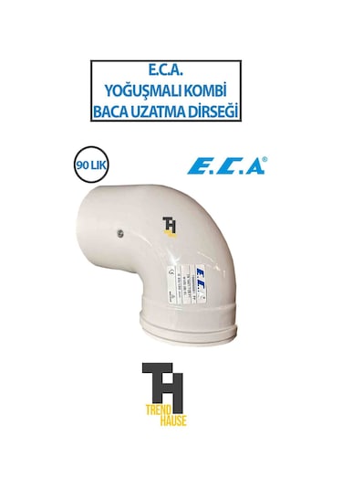 Eca Yoğuşmalı Kombi Baca Uzatma Dirseği 90'lık   --