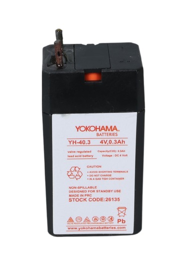 Ayt Yokohama Yh-40.3 4 Volt - 0.3 Amper Akü 25.5x19.5x48 Mm Yeni Tarihli Taze Akü