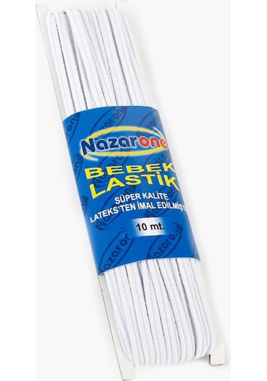Nazarone Bebe Lastik 10MT Beyaz