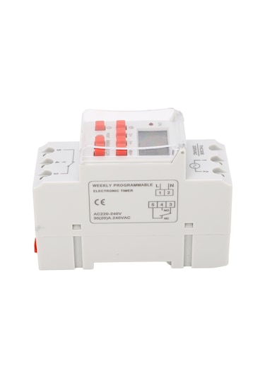 Vkemall 30a Programlanabilir Dijital Zaman Kontrolü Anahtarı - 1 Saniye En Küçük Zamanlama, 168 Saat Maksimum Süre, Lcd Ekranlı, Ac 220-240v, Dahili Pil