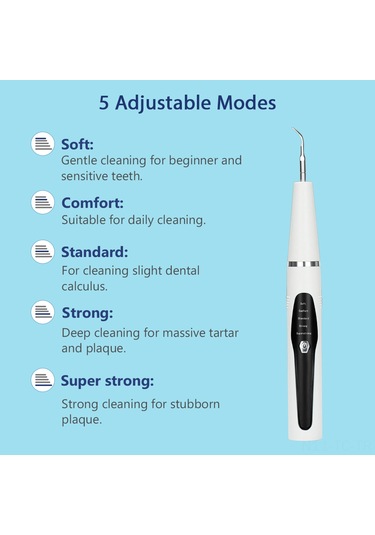 Skycity Siyah Ultrasonik Diş Temizleyici - Taş Ve Plak Kaldırıcı, Portatif İki Fonksiyonlu Diş Ağız Bakımı Aleti